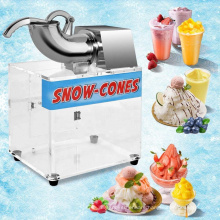 Commercial Industrial Electric Ice Shaver Machine Crusher Snow Cone Maker with Acrylic Box